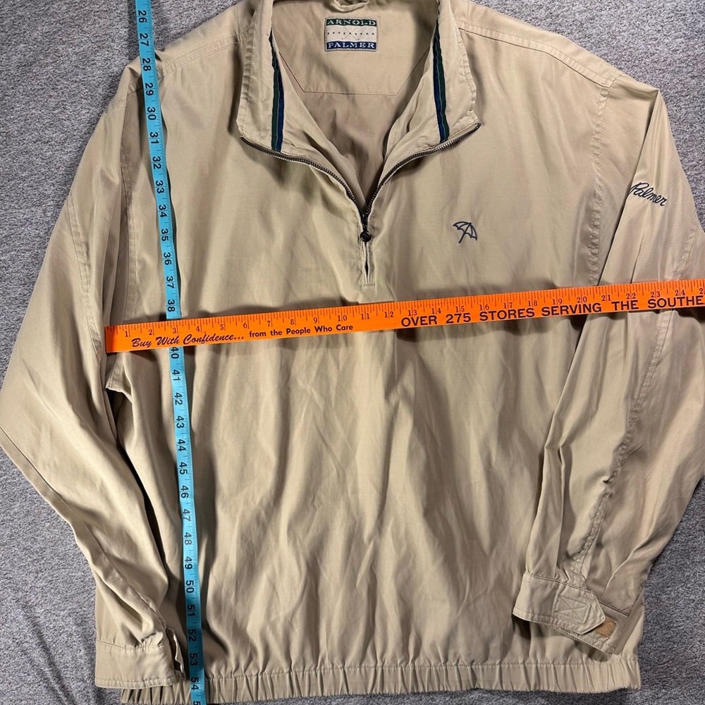 Arnold Palmer Men's Beige Gold Windbreaker Jacket